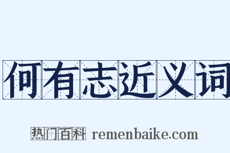 何有志近义词是什么意思的图片